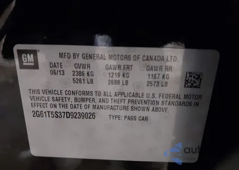 2013 Cadillac Xts Premium from USA, damaged, VIN 2G61T5S37D9239026